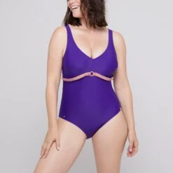 Maillot Une Pièce Sans Armatures Violet MADDELANA -Bestform Soldes Boutique BS74416 082 WEB 11